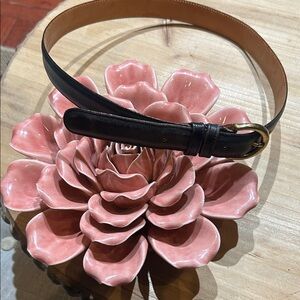 Coach Navy Genuine Leather Gold Buckle Hardware Belt Size Medium